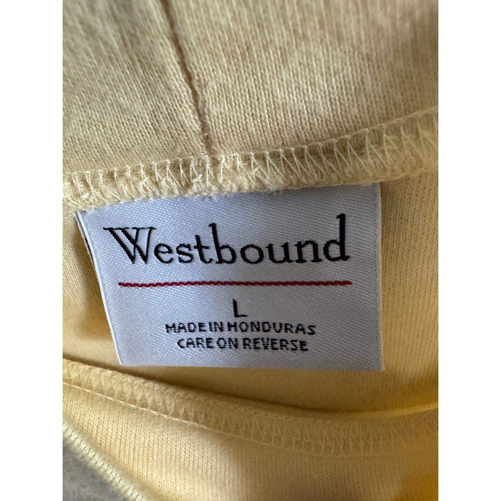 Vintage Westbound Mock Neck Top Womens Large Yellow Excellent - Picture 2 of 5